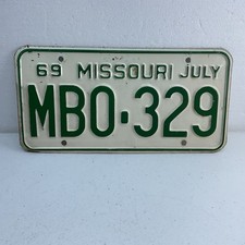 1969 Missouri License Plate Tag MB0329 picture