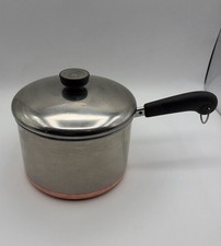 Revere Ware 1801 - 3 Qt Saucepan Stainless Steel Copper Clad Bottom & Lid USA picture