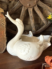 Vintage Hull Pottery Imperial White Swan Planter #23 Mid Century 1950s Art picture