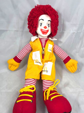 Vintage 1980’s McDonald’s Ronald McDonald Plush Toy Doll SIGNED ON THE BACK picture