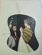 1957 Women's EMBA mink stole by Christie Bros. Cartier Jewelry vintage ad picture