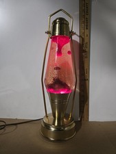 Vtg 1970s Lava Coachlite Lava Lite Model6000 Lantern Lava Lamp Brass Working MCM picture