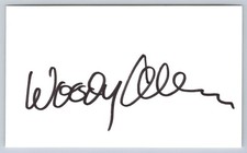 Woody Allen Autograph Signed Index Card Director Actor Writer picture