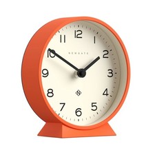 Newgate M Mantel Echo Modern Round Desk Clock Pumpkin Orange Silent Sweep Quartz picture