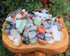 Crystal Confetti Scoop: Mixed Gemstone Bags - Tumbled Stones & Raw Crystal Mix picture