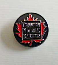 Vtg CN Canadian National Railways Round Railroad Train Logo Pin Tie Tack Lapel picture