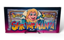 Super Sally’s ShrimpMania Slot Machine Glass Authentic Belly Panel Sign picture