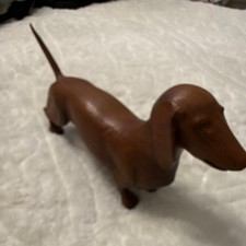 Brown Dachshund Dog Figurine Collectible Dachshund Breed Dog Statue Figure picture