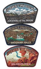 BSA CSP MOUNTAIN WEST COUNCIL 2026 MONUMENT $50 AD-ATTEND SET ISSUE SA-74,75,76 picture