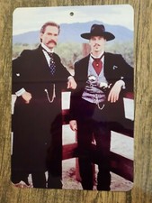 Tombstone Wyatt Earp and Doc Holliday 8x12 Metal Wall Sign Russell Kilmer picture