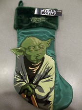 New Boys Large Green Star Wars Yoda Christmas Stocking Kurt Adler collectable picture