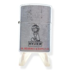 Vintage 1948-1951 Zippo Lighter Pat 2032695 5-Barrel Hinge Hyster Advertising picture