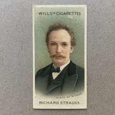 Richard Strauss Musical Celebrities #46  1911 Wills Cigarette Tobacco Card picture