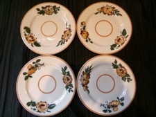 4 Syracuse China Peasantry O.P.CO. RR ? Dessert Side Plates + Mismatched Wedding picture
