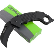 Schrade Karambit Linerlock Folding Pocket Knife SCH110 Black G10 Handles picture