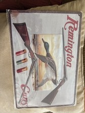 “Remington Guns” With Shot Gun Shells  Reproduction Metal Tin 8”x12” picture