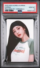 KARINA 2025 MLB-KOREA PURCHASE BONUS PHOTOCARD EVENT VERSION A GEM MINT PSA 10 picture