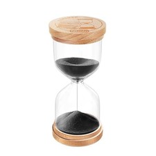 60 Minute Sand Timer Hourglass, Wooden Sand Clock, Small Sand 60 minute Black picture