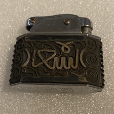 VTG MYON AUTOLUX LIGHTER ARABIC ART DECO STERLING SILVER FRANCE PETROL CAMEL picture