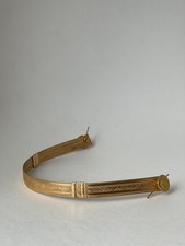 Vintage Santa Fe Railroad Emblem Expandable Gold Filled Collar Bar Jewelry Stay picture