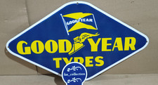 Good Year Tyres Porcelain Enamel Sign  30 x 18 Inches 1 Sided picture