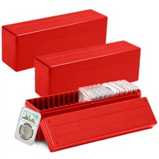 3PC Storage Box Plastic Case for 20 Certified PCGS NGC Slabs Coin Holders Box picture
