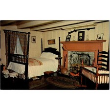 Bedroom Of General & Mrs Sam Houston's Home Huntsville TX Vintage Postcard SPM23 picture
