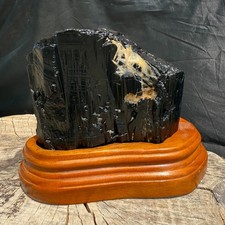 2126g Natural Black Tourmaline Gemstone Specimen Crystal Mineral Healing picture
