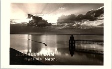 Vintage Postcard 1950s or 1960s Kingsley Dam Ogallala Nebraska RPPC Night Scene picture