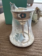 Vintage Ercius Saint Hilaire Silver Plated Wine Decanter Funnel & Stand MINT NIB picture
