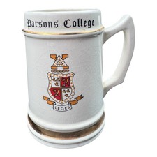 VTG 1950s USA Made Defunct PARSONS COLLEGE Iowa Stoneware MUG Leges picture