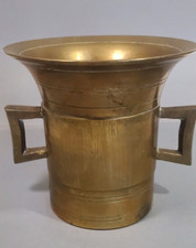 19th Century Solid Brass Mortar 4.5 Inch picture