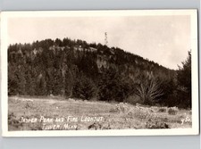 c1940 Jasper Peak & Fire Lookout Tower Minnesota MN RPPC Real Photo Postcard picture
