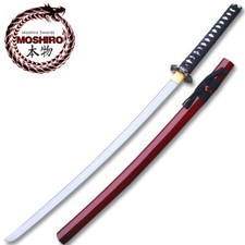 MOSHIRO 1045 High Carbon Steel Red Glossy Scabbard picture
