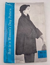 Vintage October 1952 Woman's Day A&P Magazine FUR COAT PATTERN 5044 Size 14 picture