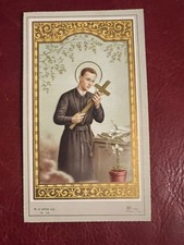 Vintage Catholic Holy Card - Gilded - St. Gerard Patron of Mothers 1950's picture
