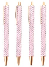 4 Pcs Pink Pearl Pens Rhinestone Ballpoint Pens Sparkly Crystal Pens picture