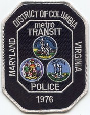 WASHINGTON DC MARYLAND VIRGINIA METRO PUBLIC TRANSPORTATION POLICE PATCH picture
