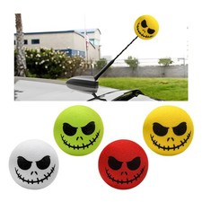 SHMZK 4 PCS Car Antenna Toppers, Funny Halloween Skull Spooky Smile Car Antenna picture