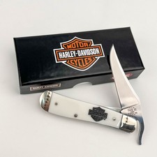 Case XX Harley-Davidson Embellished White Synthetic RussLock 52249 Pocket Knife picture
