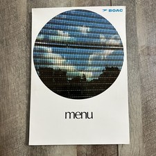 BOAC FIRST CLASS AIRLINE MENU LONDON 60s 70s picture