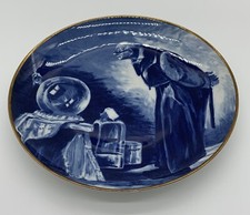 Wallendorf Ect Kobalt Plate Artist Carl Spitzweg Old Man picture