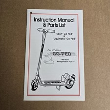 New Super OG Old Go-Ped Sport And Liquimatic Owner's Manual picture
