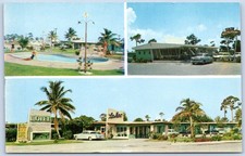Postcard FL Pompano Beach Florida LaMac Motel And Restaurant 1950s C175 picture
