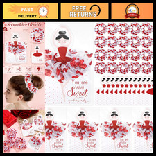48 Sets Dance Valentine Scrunchies & Ballerina Cards - Hair Ties, Gifts for Danc picture