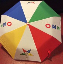 Order of the Eastern Star OES Auto Open Folding Umbrella-New picture