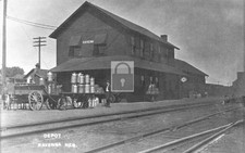 Railroad Train Station Depot Milk Jugs Cans Ravenna Nebraska NE - Reprint picture