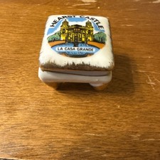 Vintage Hearst Castle Souvenir Ceramic Trinket Box  picture