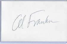 3x5 Index Card IP auto AL FRANKEN Senator Saturday Night Live comedian picture