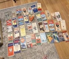 Vintage Antique Road Map Lot of 37 1920s to 1950s picture